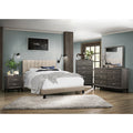 SH281BGE-1 CHANNEL QUEEN PLATFORM BED W/BEIGE FABRIC