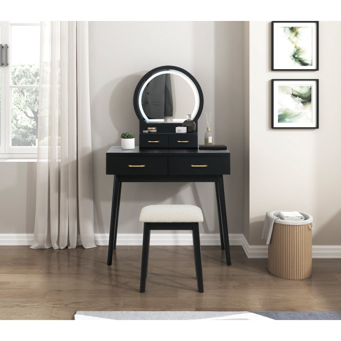 4565BK Dressing Table with Mirror