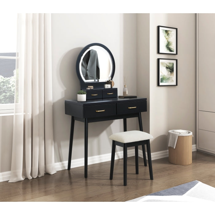 4565BK Dressing Table with Mirror