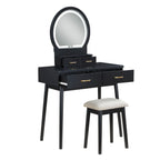 4565BK Dressing Table with Mirror