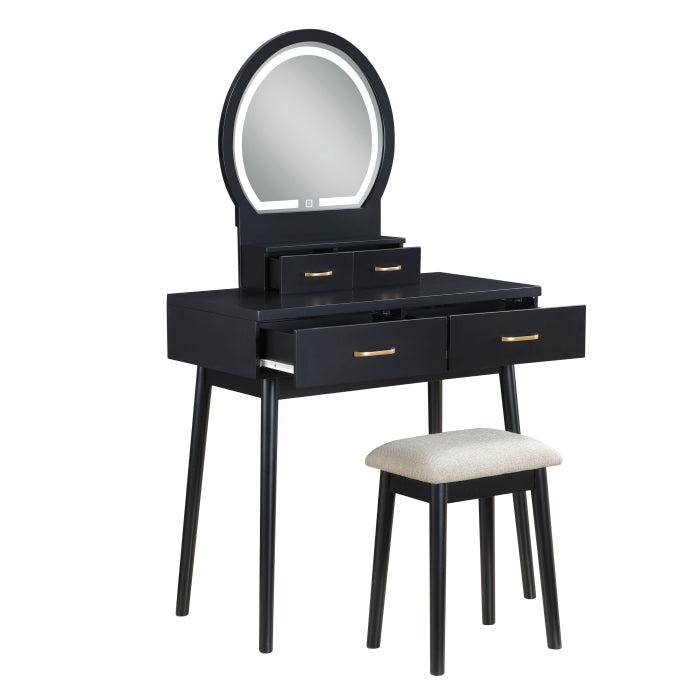 4565BK Dressing Table with Mirror