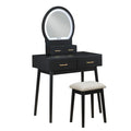 4565BK Dressing Table with Mirror