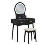 4565BK Dressing Table with Mirror