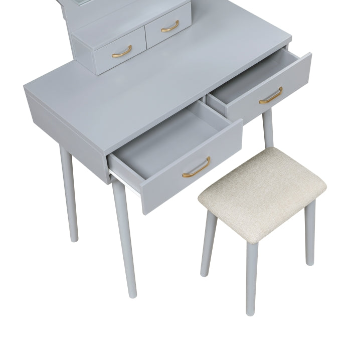 4565GY Dressing Table with Mirror