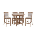 SH1151-36 5 PC COUNTER HEIGHT SET, DRIFTWOOD FINISH