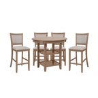 SH1151-36 5 PC COUNTER HEIGHT SET, DRIFTWOOD FINISH