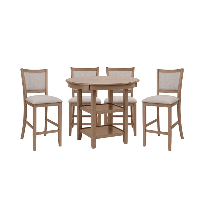 SH1151-36 5 PC COUNTER HEIGHT SET, DRIFTWOOD FINISH