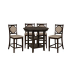 SH1152-36 5 PC COUNTER HEIGHT SET, MIDNIGHT WALNUT FINISH
