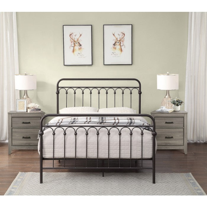 SH2015F-1 METAL FULL BED, BRONZE, 3A