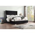 SH228FBLK-1* UPHL VELVET FULL BED, BLACK