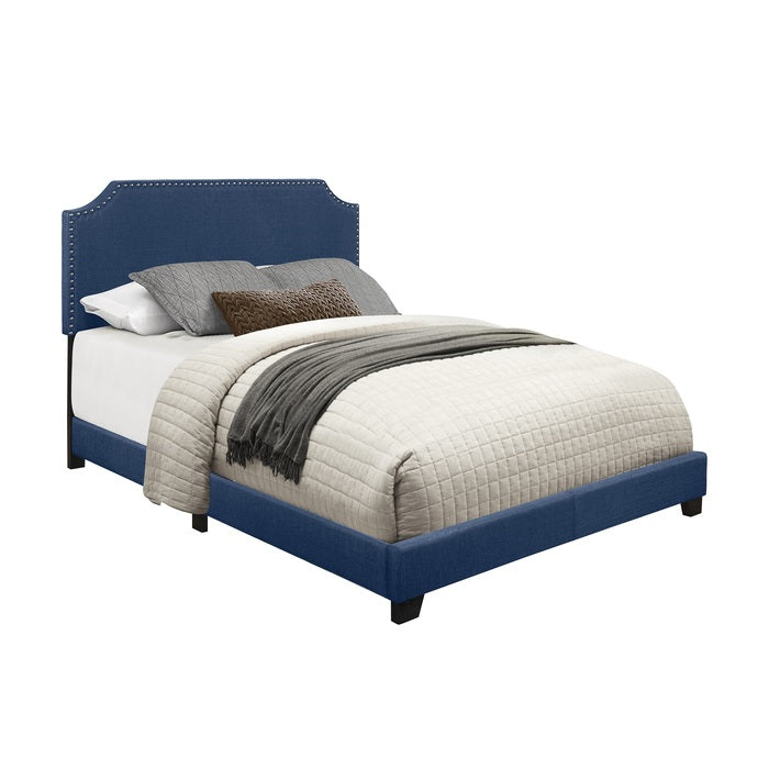 SH235BLU-1 QUEEN BED W/BLUE FABRIC,3A