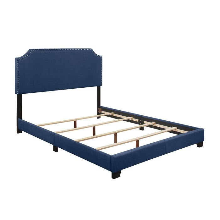SH235BLU-1 QUEEN BED W/BLUE FABRIC,3A