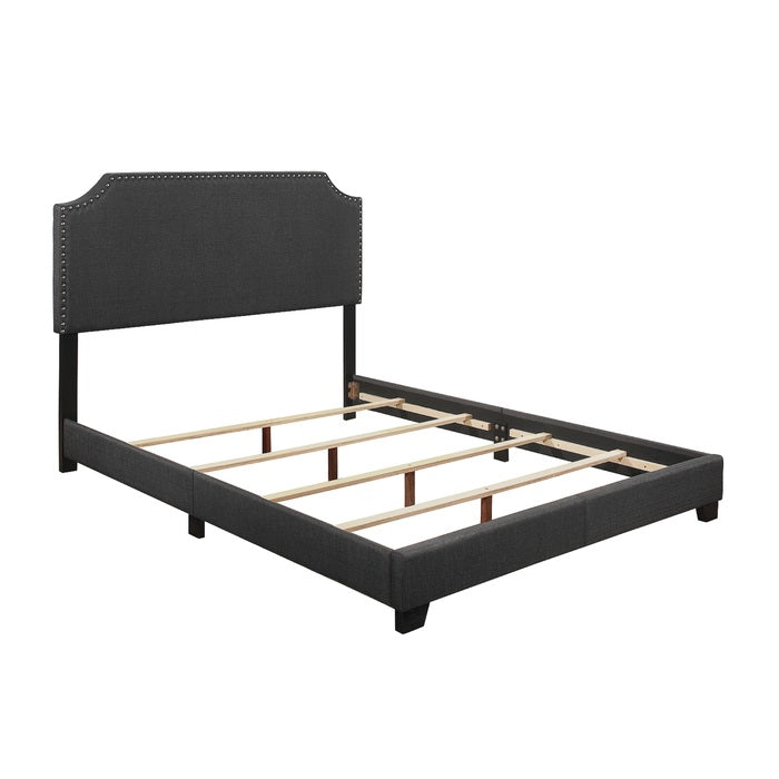 SH235KDGR-1 KING BED W/DARK GREY FABRIC,3A