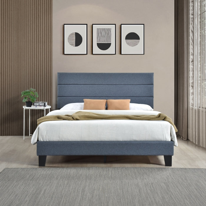 SH251DGRK-1EK KING PLATFORM BED W/13 SLATS, DARK GRAY