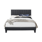 SH281FDGR-1 CHANNEL FULL PLATFORM BED W/DARK GRY FABRIC