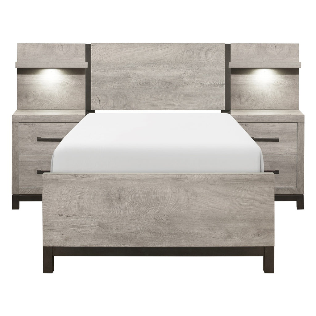 1577T-1*WB 5pc Set Twin Wall Bed (TB+2NS+2NS-P)