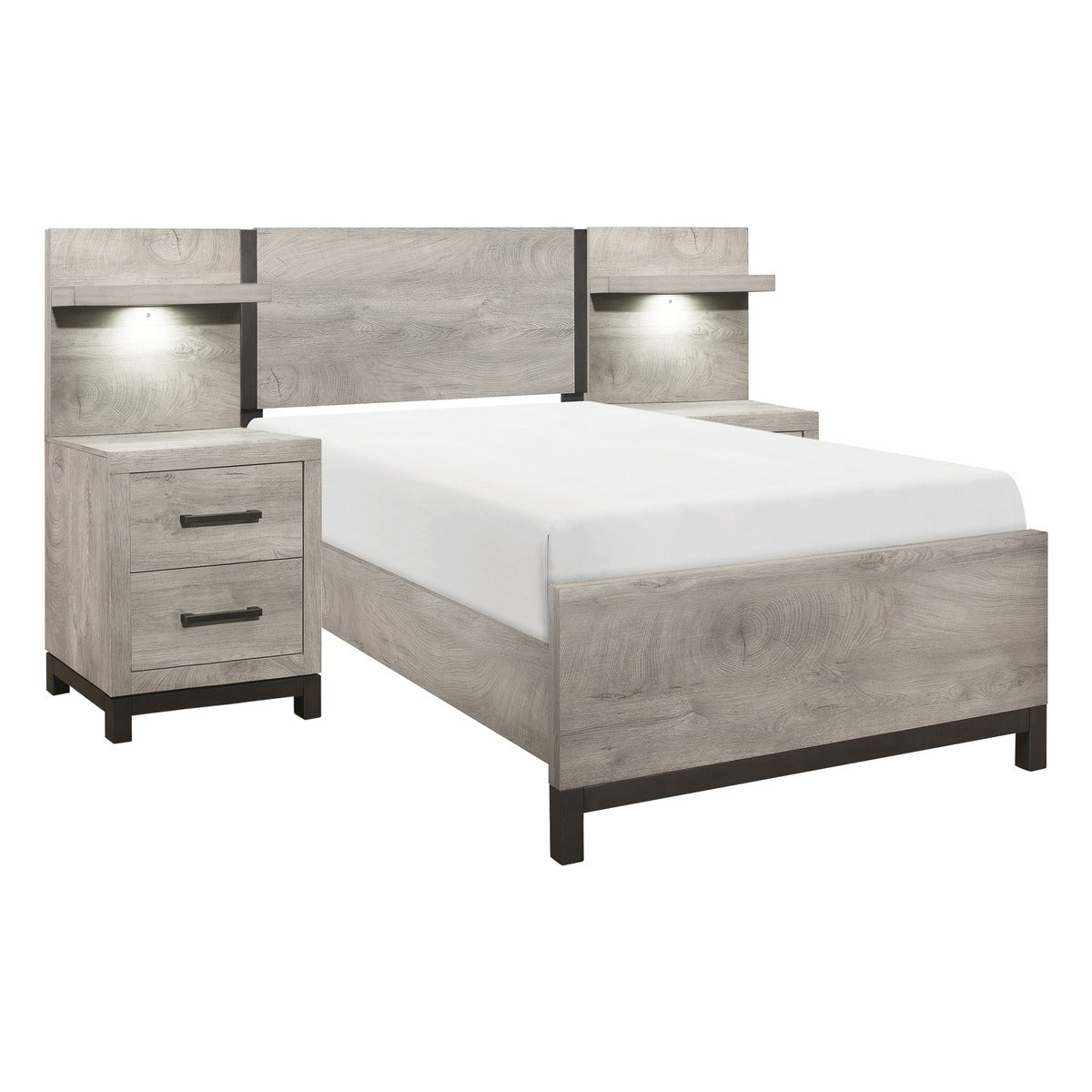 1577T-1*WB 5pc Set Twin Wall Bed (TB+2NS+2NS-P)