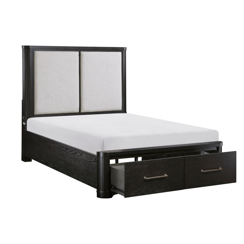 1381K-1EK* Eastern King Platform Bed with Footboard Storage