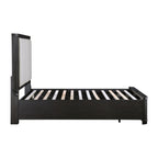 1381-1* Queen Platform Bed with Footboard Storage