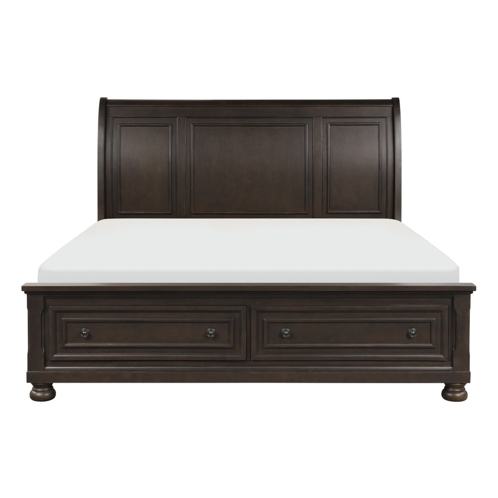 1718KGY-1EK* Eastern King Platform Bed with Footboard Storage
