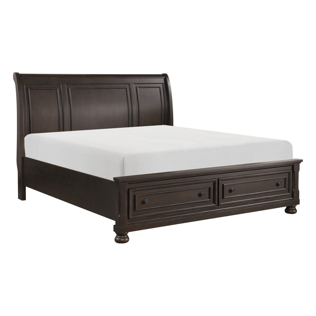 1718KGY-1EK* Eastern King Platform Bed with Footboard Storage