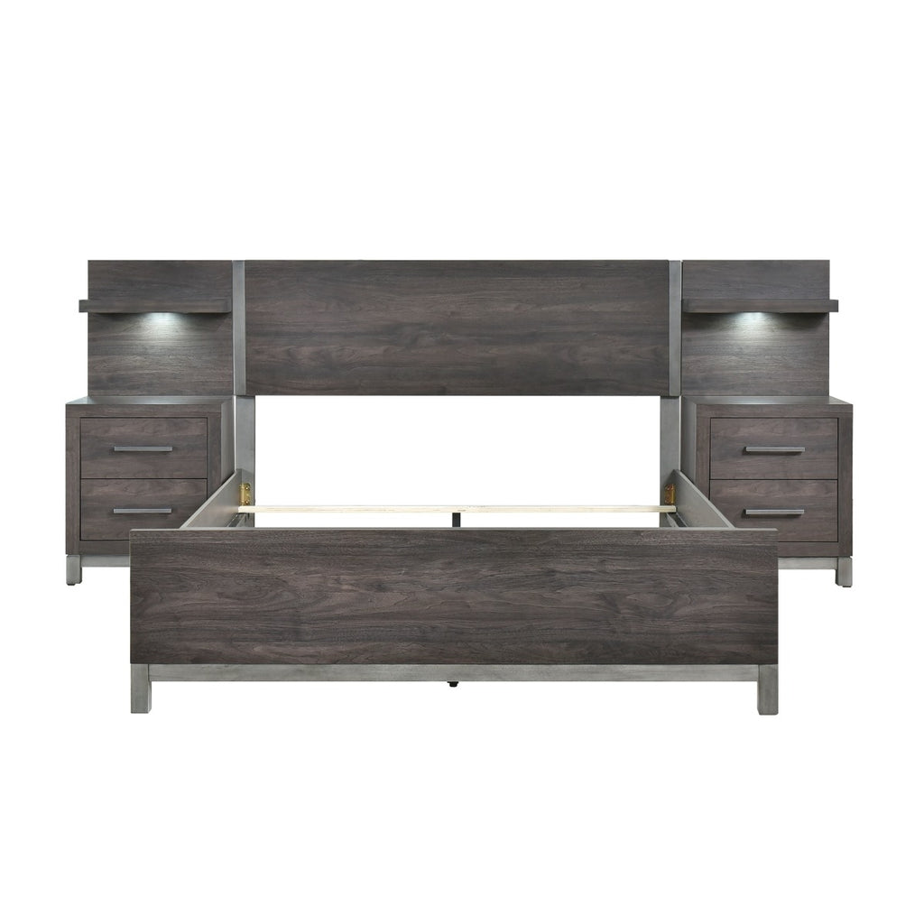 1577DGK-1EK*WB 5pc Set Eastern King Wall Bed (EK+2NS+2NS-P)
