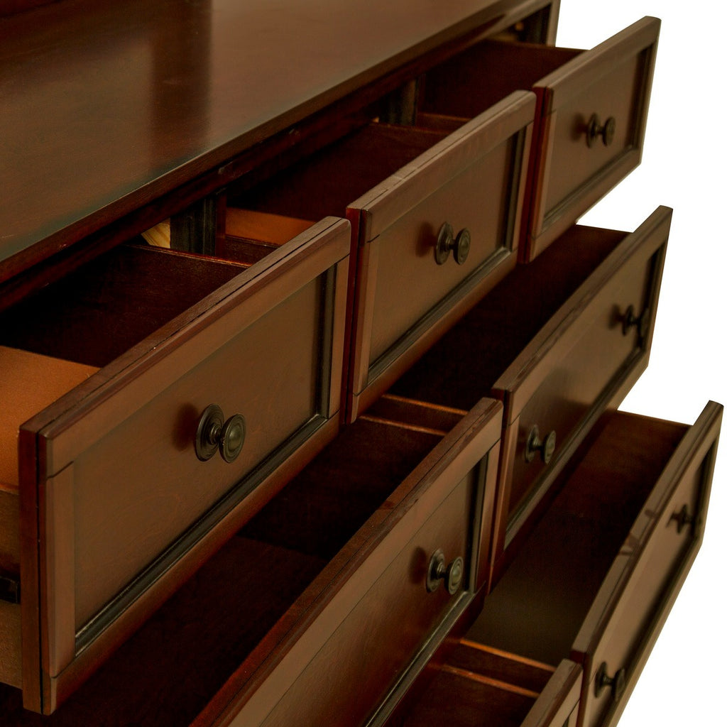 1718BRN-5 DRESSER WITH HIDDEN DRAWER