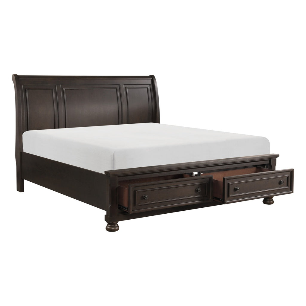 1718KGY-1EK* Eastern King Platform Bed with Footboard Storage