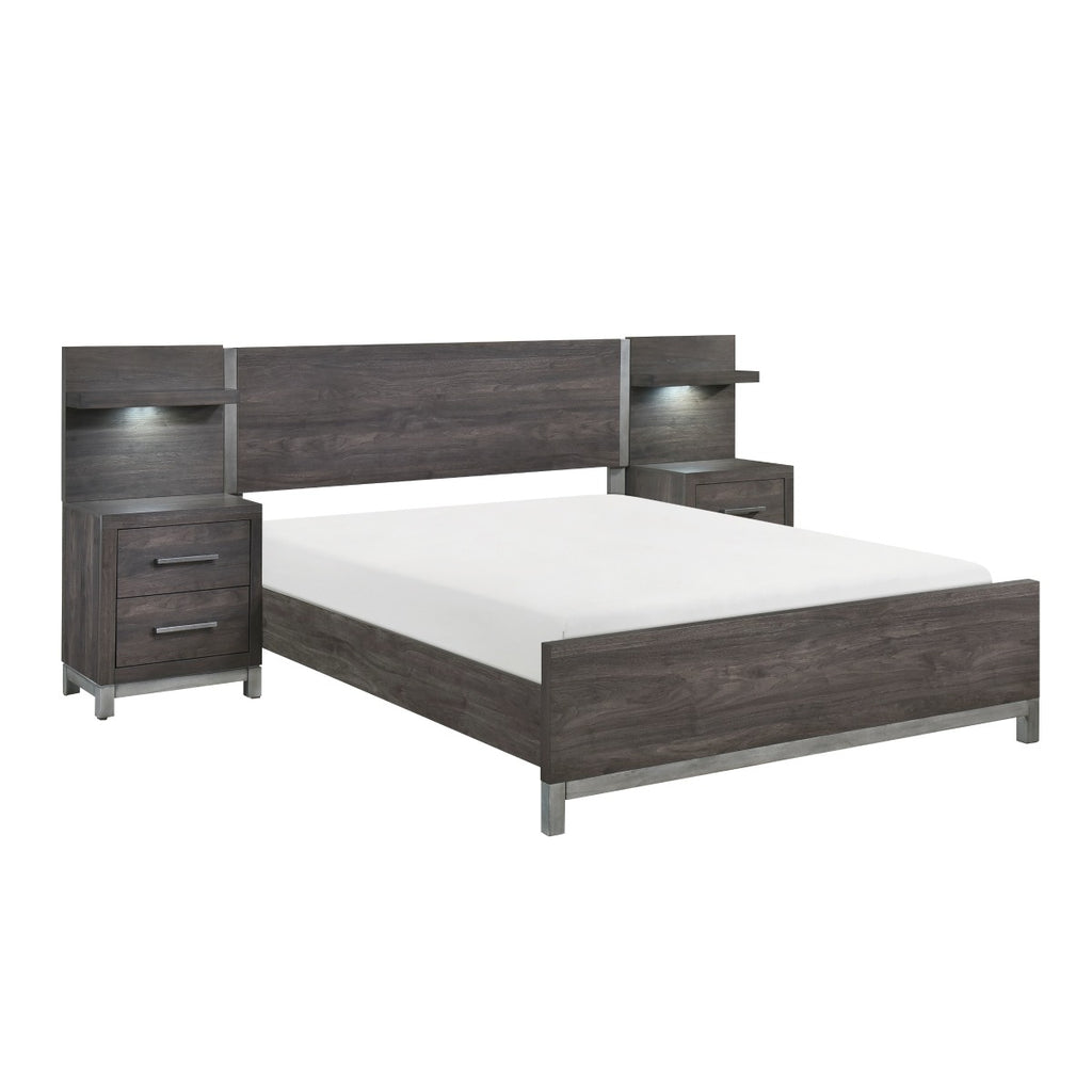 1577DGK-1EK*WB 5pc Set Eastern King Wall Bed (EK+2NS+2NS-P)