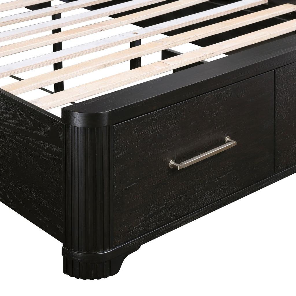 1381K-1EK* Eastern King Platform Bed with Footboard Storage