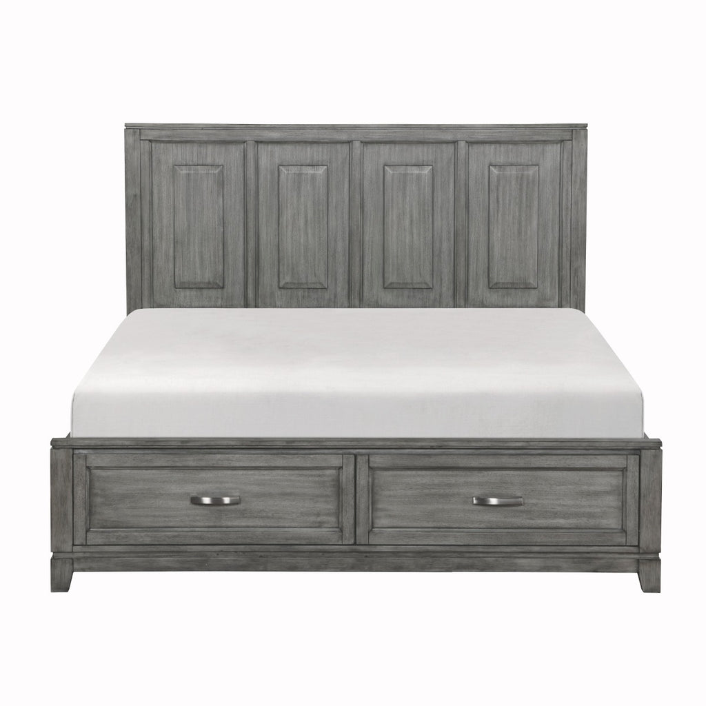 1450K-1EK* Eastern King Platform Bed with Footboard Storage