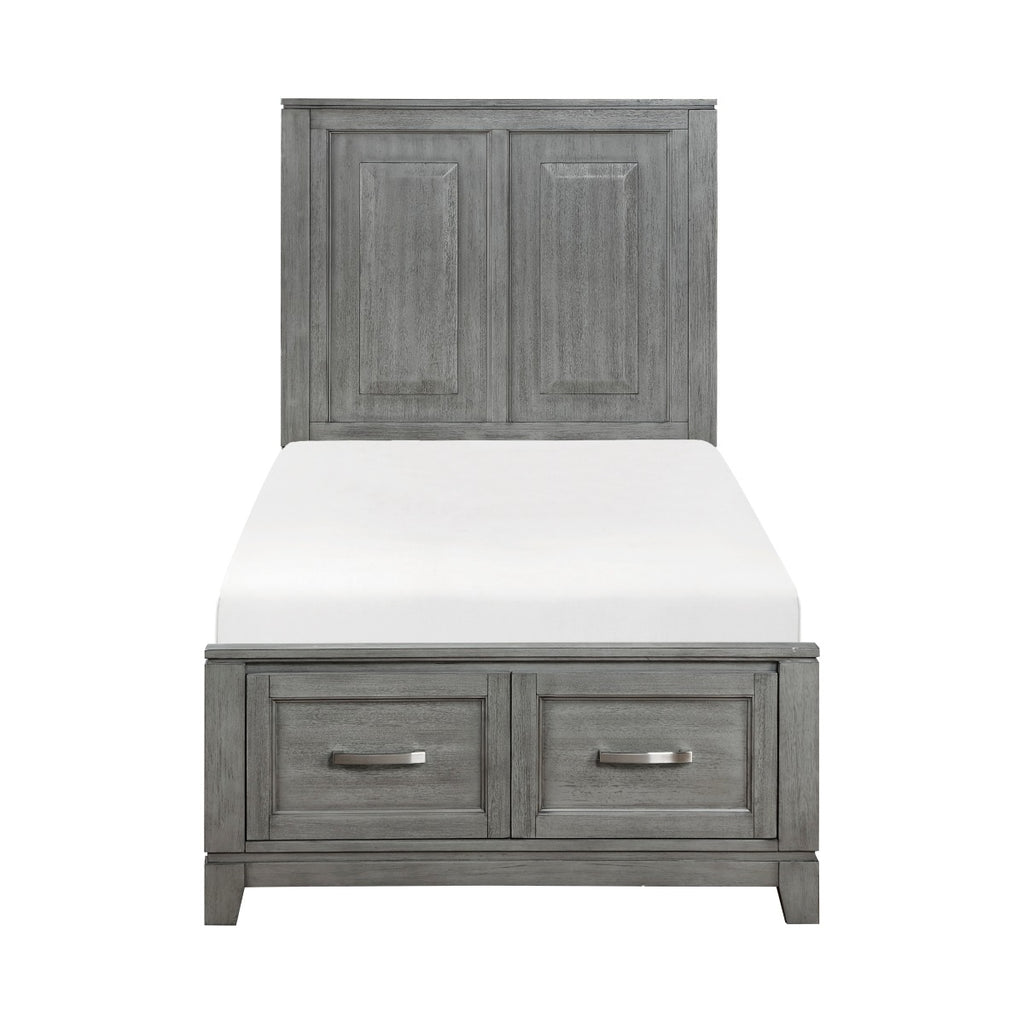1450T-1* Twin Platform Bed with Footboard Storage