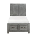 1450T-1* Twin Platform Bed with Footboard Storage