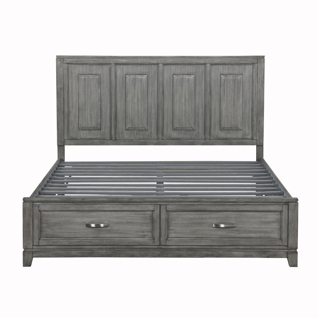 1450K-1EK* Eastern King Platform Bed with Footboard Storage