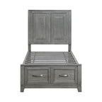 1450T-1* Twin Platform Bed with Footboard Storage