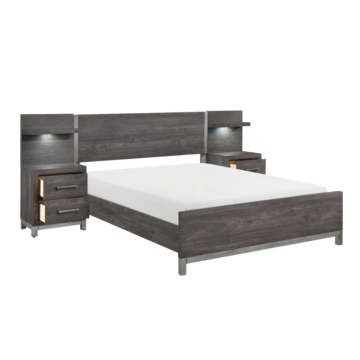 1577DGK-1EK*WB 5pc Set Eastern King Wall Bed (EK+2NS+2NS-P)