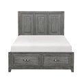 1450-1* Queen Platform Bed with Footboard Storage