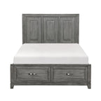 1450-1* Queen Platform Bed with Footboard Storage