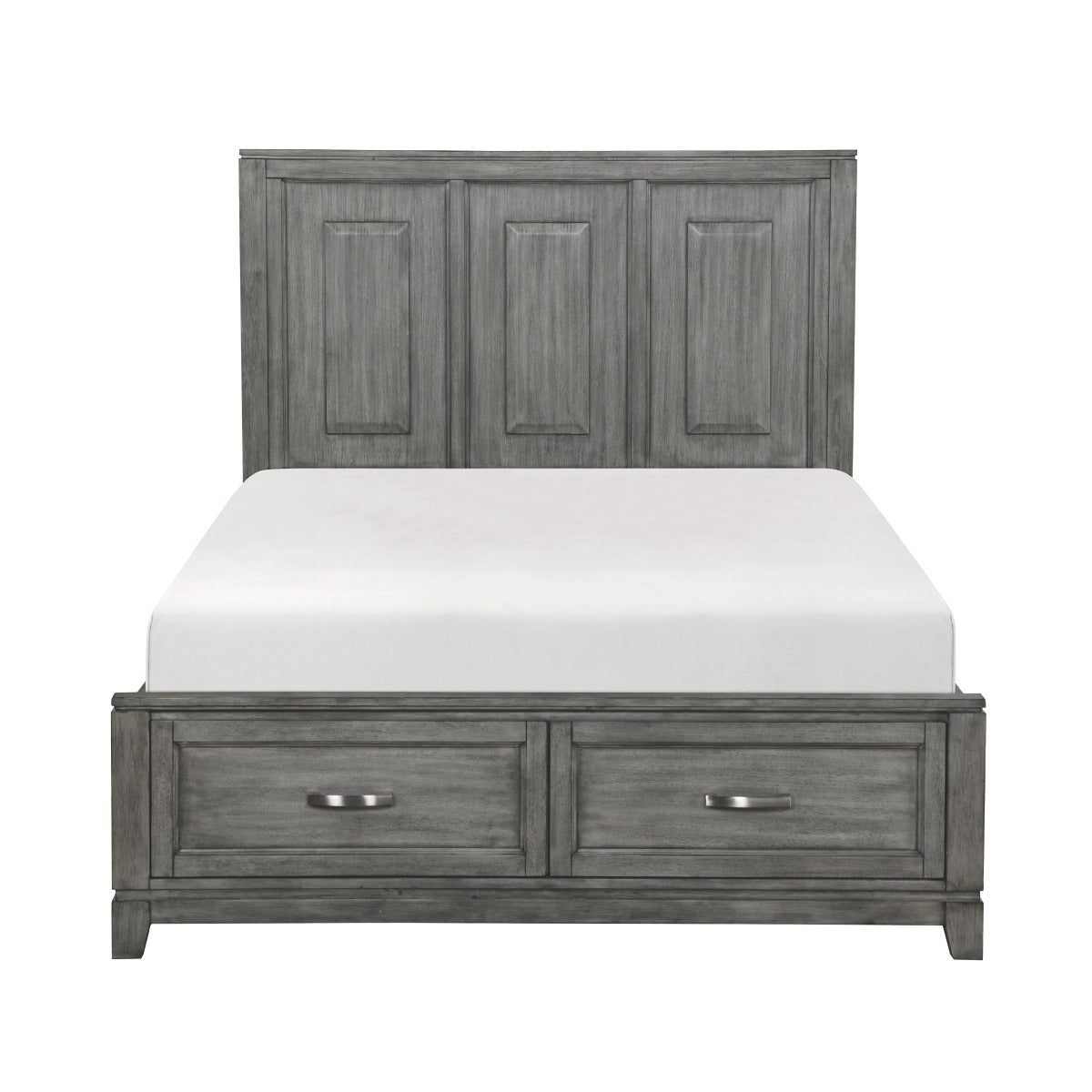 1450-1* Queen Platform Bed with Footboard Storage