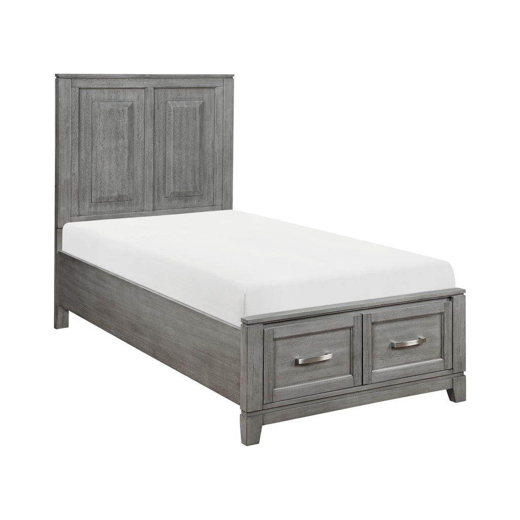 1450T-1* Twin Platform Bed with Footboard Storage