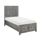 1450T-1* Twin Platform Bed with Footboard Storage