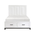 1450WH-1* Queen Platform Bed with Footboard Storage