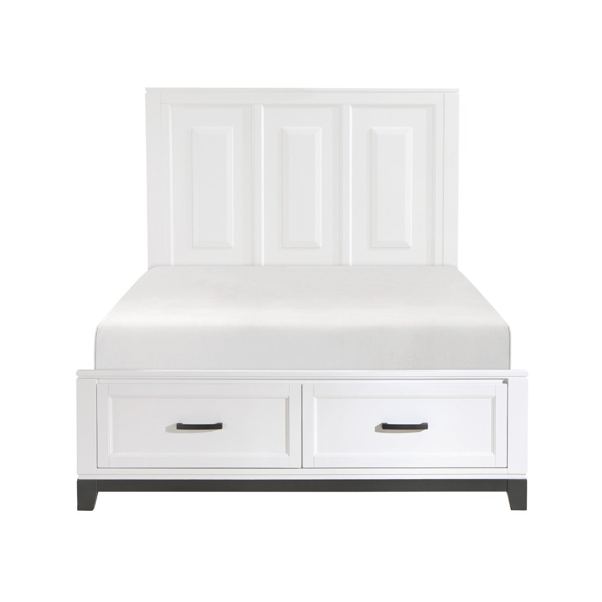 1450WH-1* Queen Platform Bed with Footboard Storage