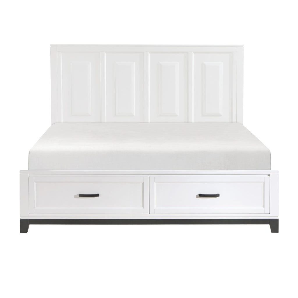 1450WHK-1EK* Eastern King Platform Bed with Footboard Storage