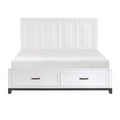 1450WHK-1EK* Eastern King Platform Bed with Footboard Storage