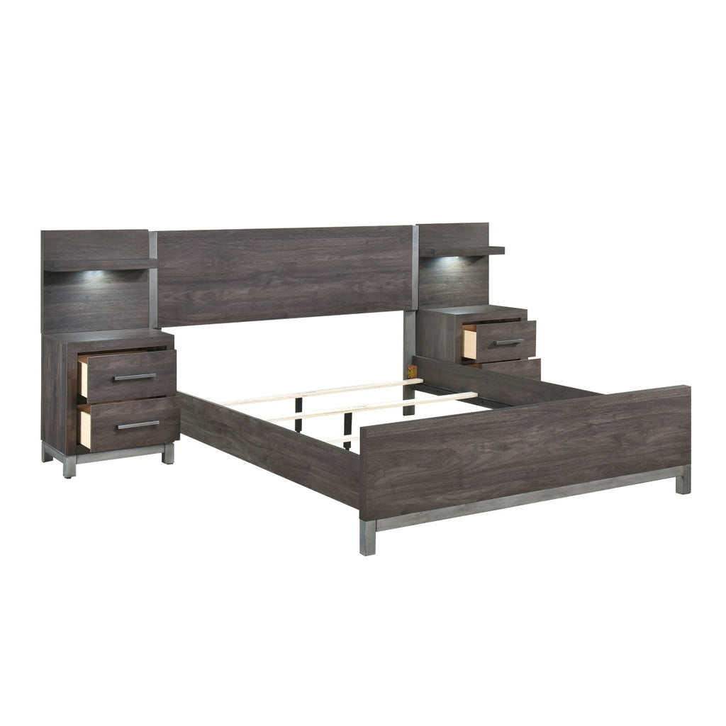 1577DGK-1EK*WB 5pc Set Eastern King Wall Bed (EK+2NS+2NS-P)