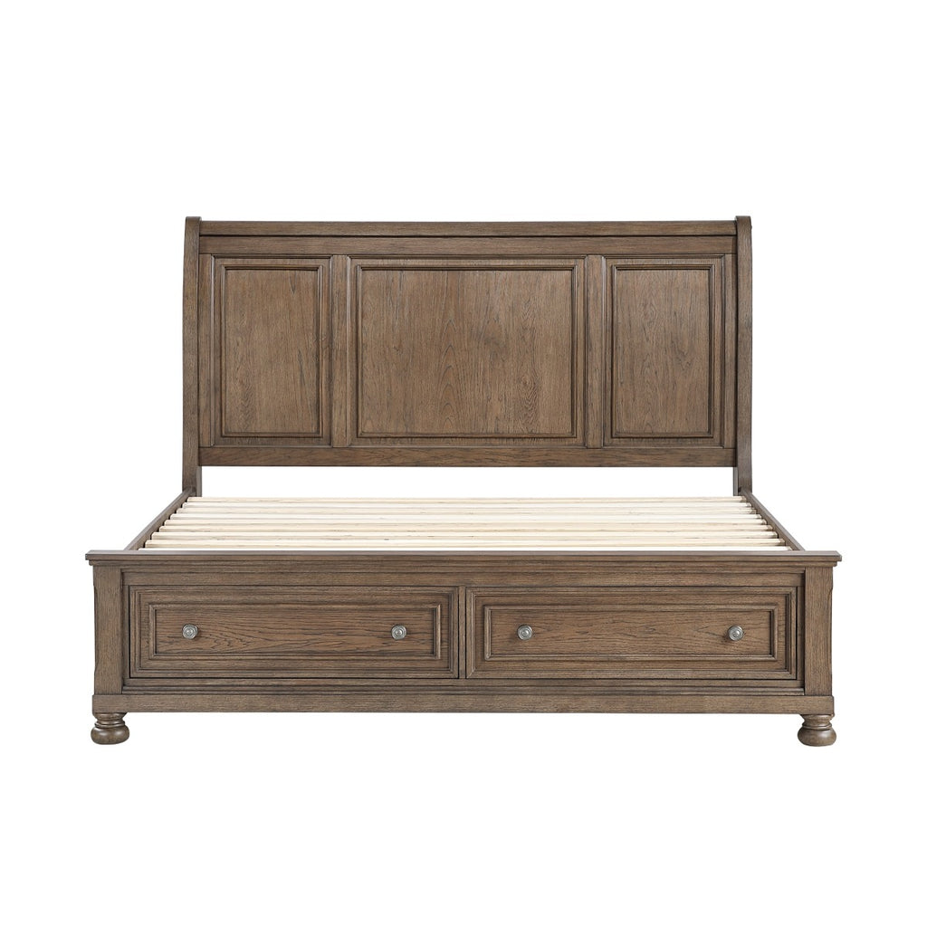 2259KBR-1EK* Eastern King Platform Bed with Footboard Storage