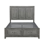 1450-1* Queen Platform Bed with Footboard Storage