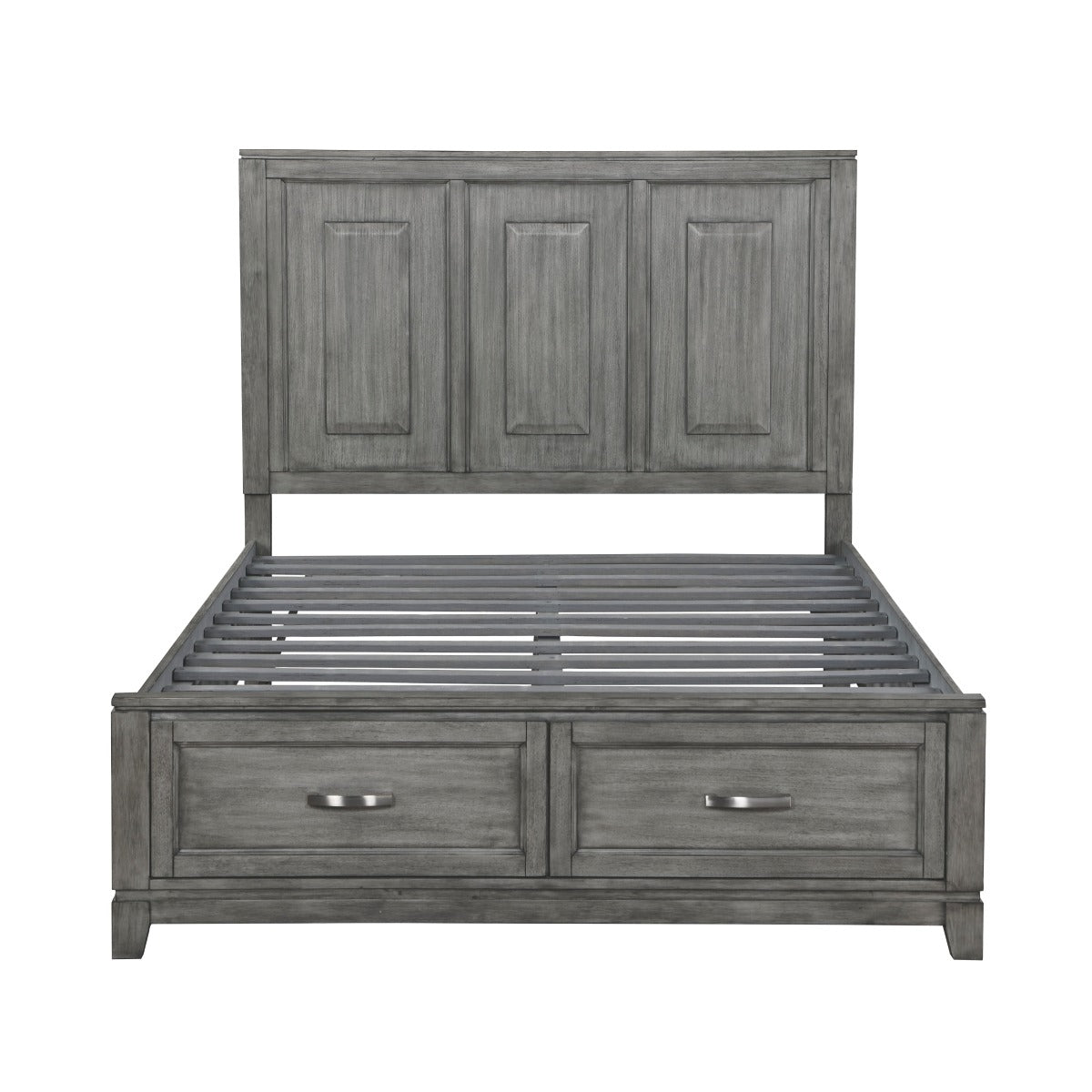 1450-1* Queen Platform Bed with Footboard Storage