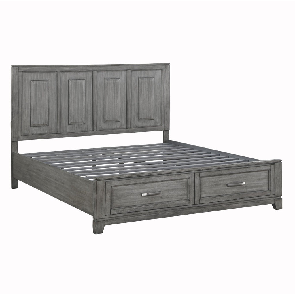 1450K-1EK* Eastern King Platform Bed with Footboard Storage